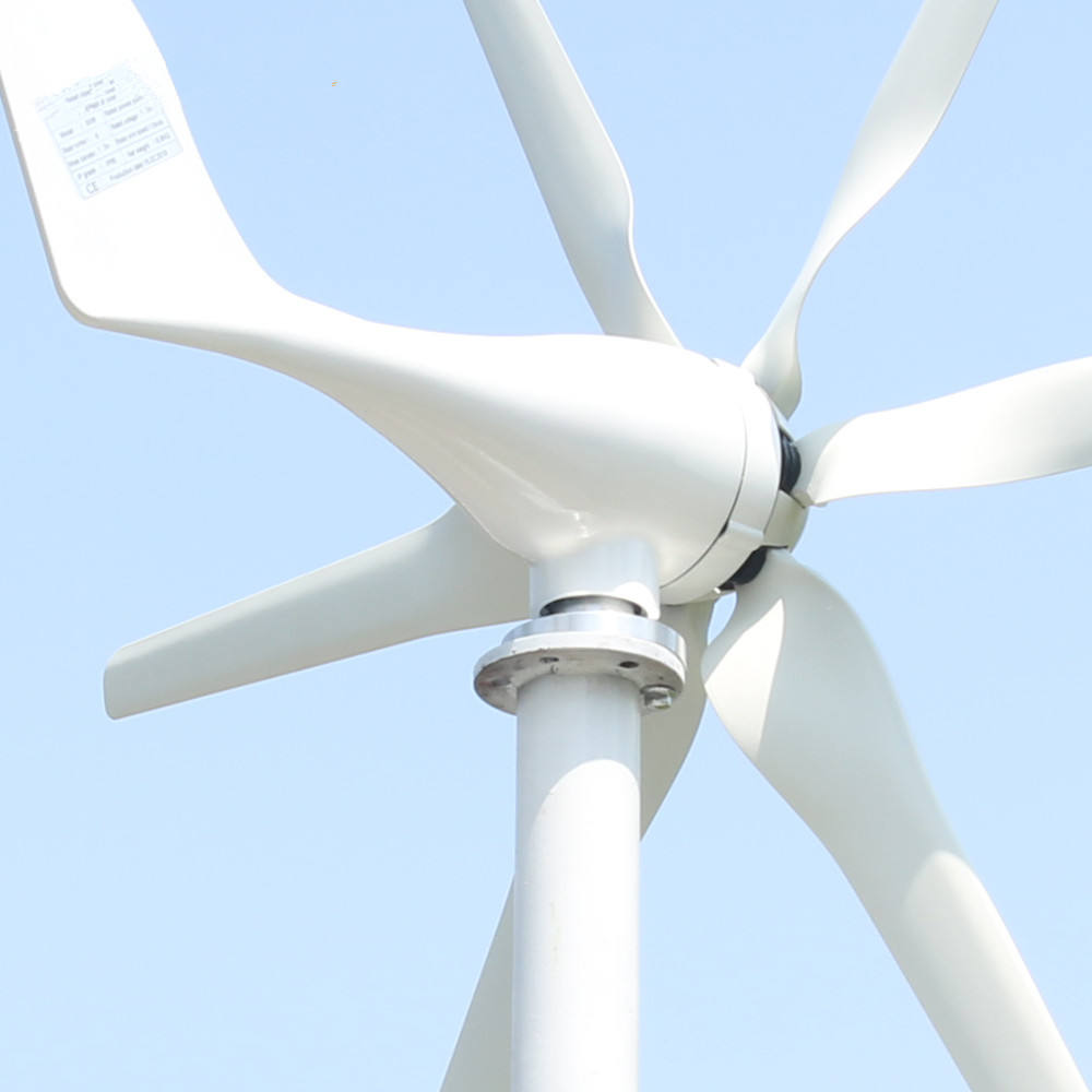 Windmills Alternative Energy Saver 1000w 48v Horizontal Wind Turbine Generator Six Blades