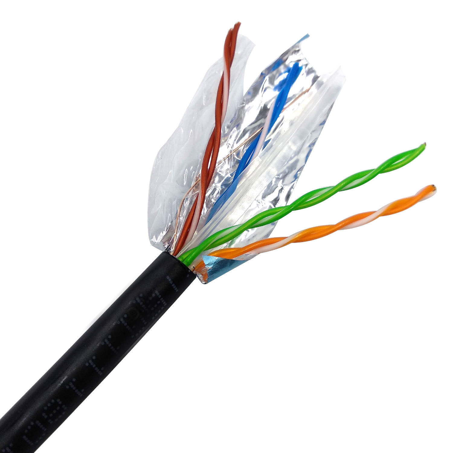 Factory Supply Support OEM Outdoor Indoor Network Cable Cat5e FTP CopperCCA 23AWG 24AWG PVC Jacket