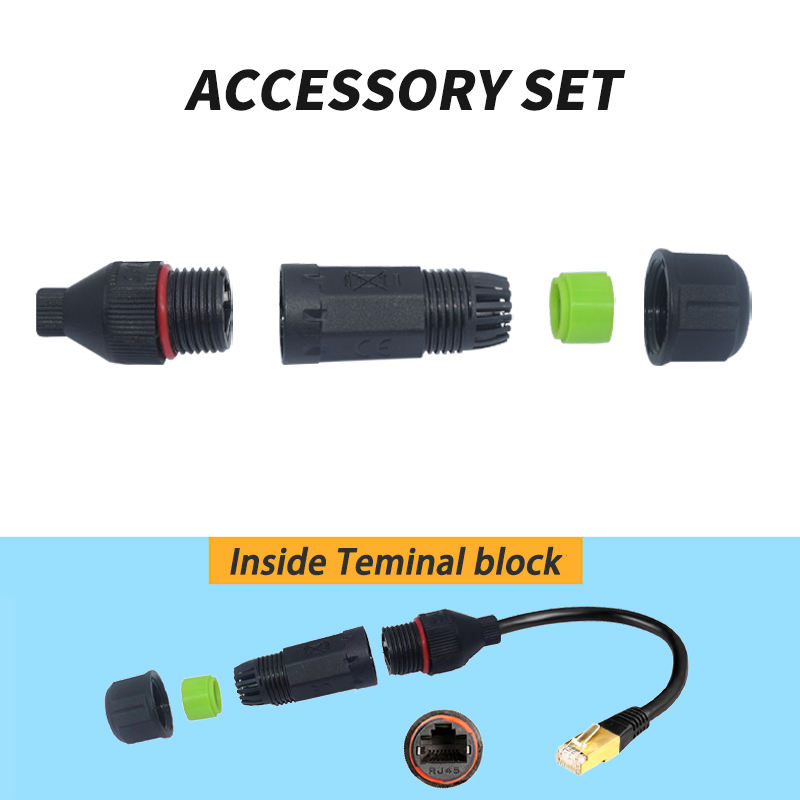IP68 RJ45 Waterproof Connector CAT6 Ethernet LAN Coupler IP68 RJ45 Waterproof Connector CAT6 Ethernet LAN Coupler
