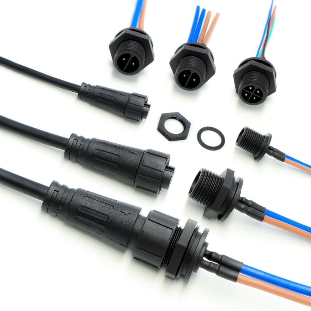 M12 2 4 Pin Lock Panel Terminal Electric Vehicle Water Purifier Male Female Plug Socket Connector M12 2 4 Pin Lock Panel Terminal Electric Vehicle Water Purifier Male Female Plug Socket Connector