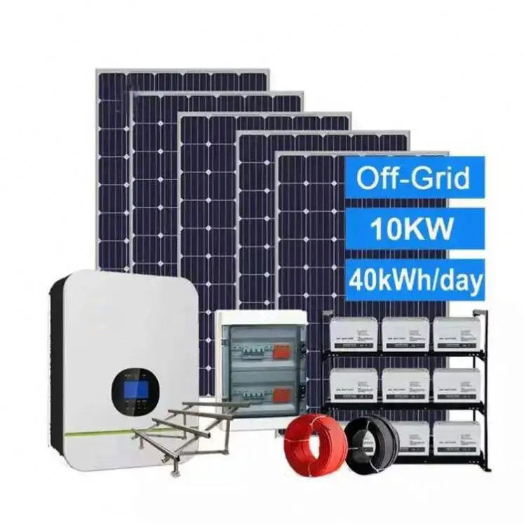 Solar Powered 10kw Off Grid Solar Energy System PV Panels Kit Easy Installation Complete Set