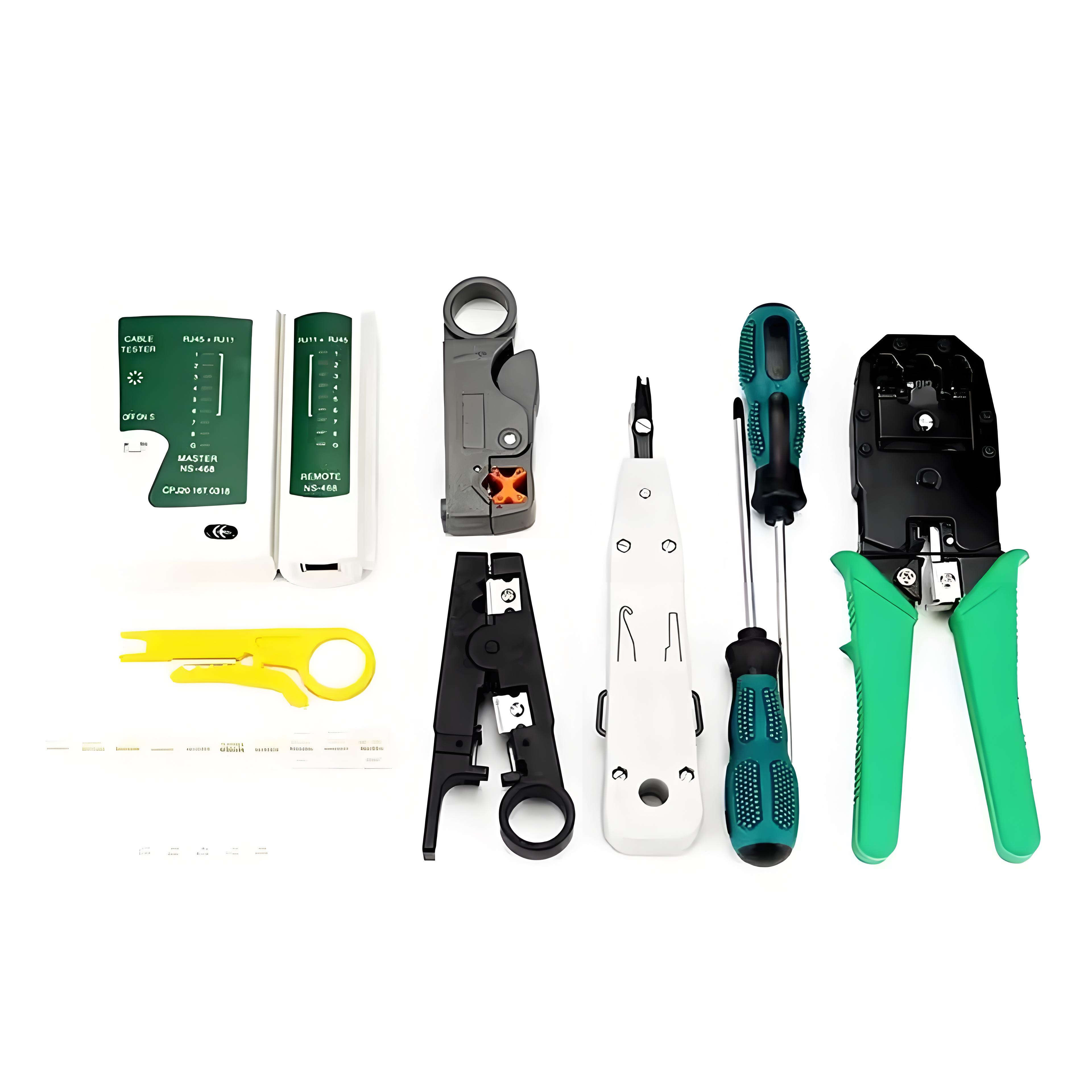 Network Tel Tool Kit Crimping Tool Wire Cutter Cable Stripper Punch Knife Network Tel Tool Kit Crimping Tool Wire Cutter Cable Stripper Punch Knife