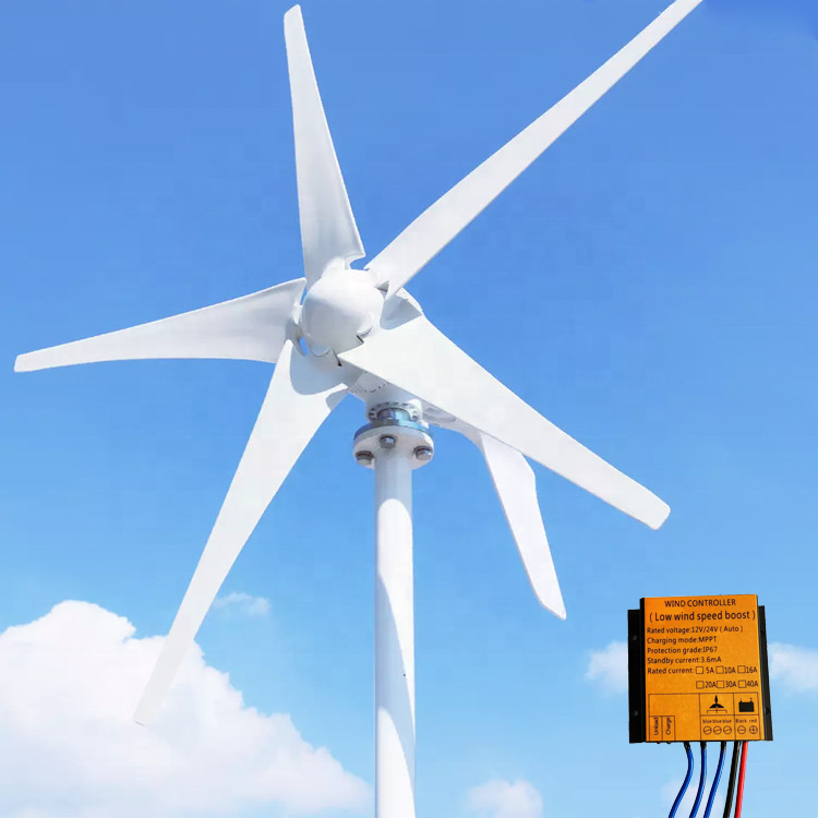 1kw 1000W Home Wind Mill Turbine Generator 12v 24v 48v with Free MPPT Controller for Home Farm