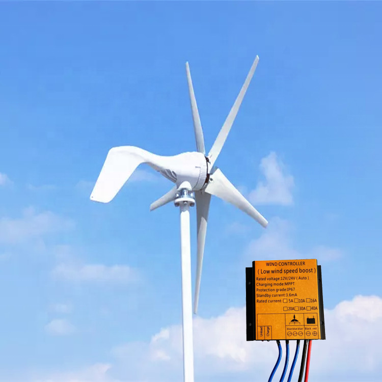 1kw 1000W Home Wind Mill Turbine Generator 12v 24v 48v with Free MPPT Controller for Home Farm